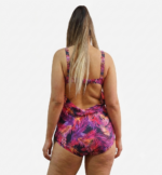 Costum de baie cu palmieri tropical - imagine 2