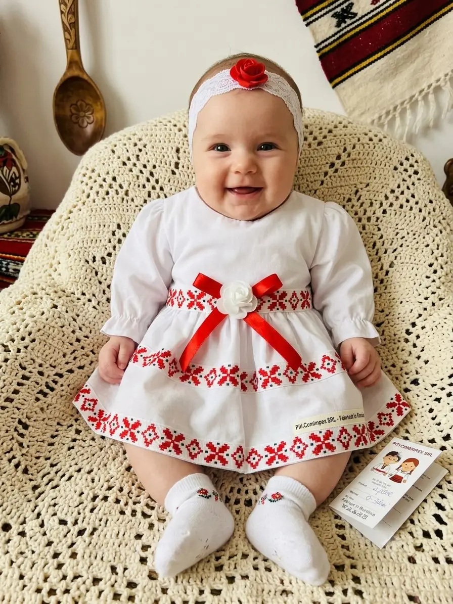 Ie traditionala pentru bebelusi alba - imagine 1